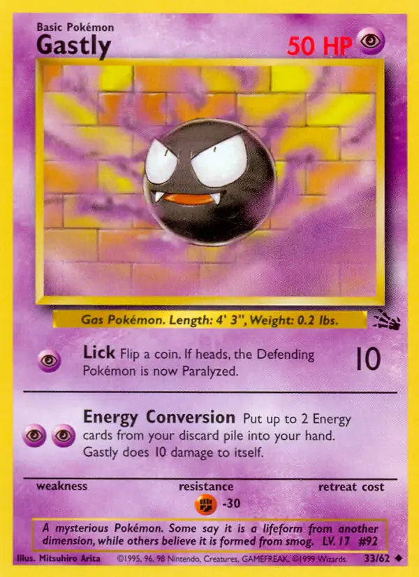 Gastly Uncommon 33/62